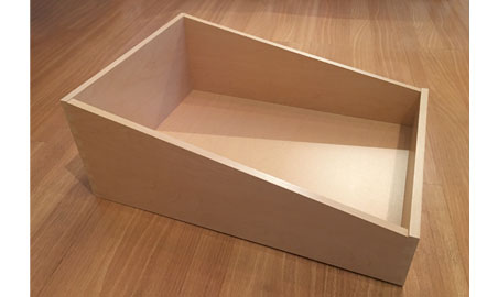 Maple melamine gliding rollout shelves with Blum<sup>®</sup> guides
