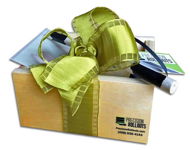 Rollout shelf gift boxes